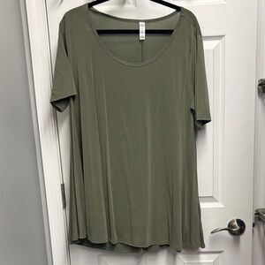 LuLaRoe Sage Green Short Sleeve Top